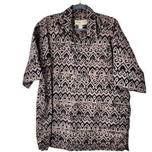 Johari West Short Sleeve Tie Die Hawaiian Button Up Shirt XL‎